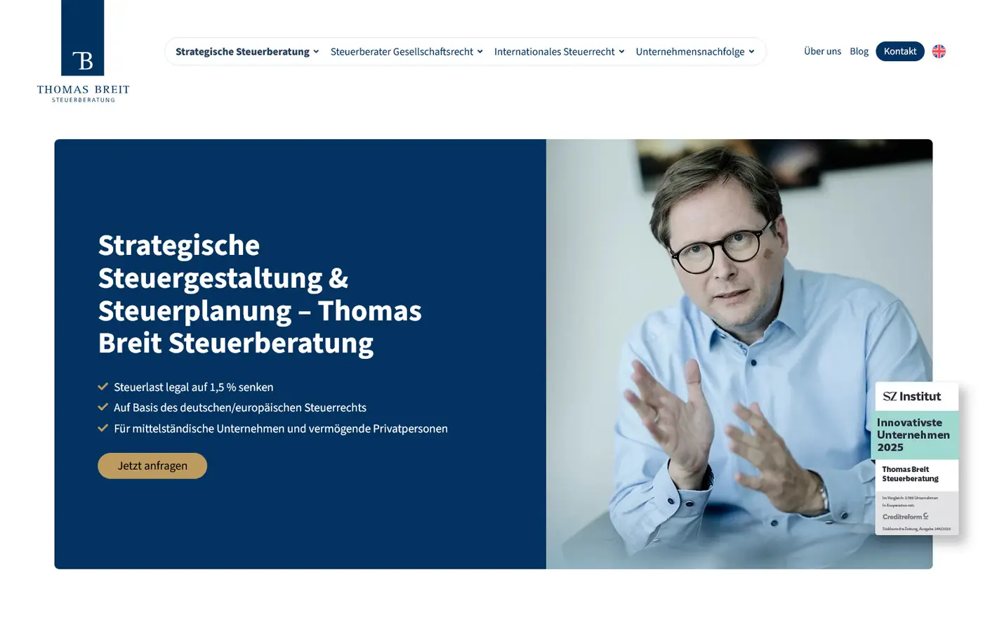 Webdesign Hamburg – Beispiel-Website Steuerberater
